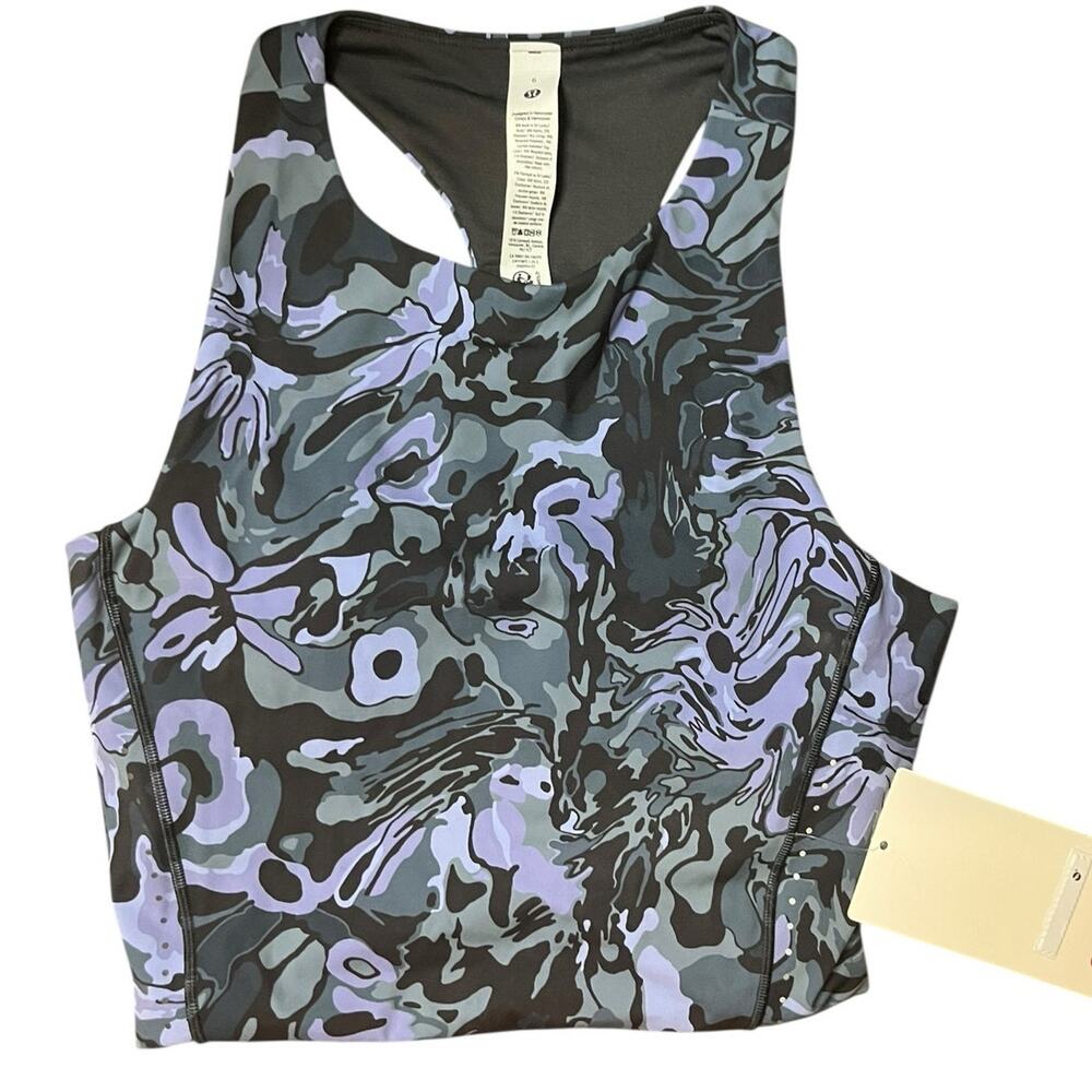 Lululemon Swift Speed Cropped Tank Top Flower Meld Multi Size 6